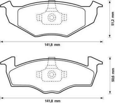 Тормозные колодки передние SKODA FABIA/ROOMSTER VW FOX/LUPO/POLO SEAT AROSA Jurid 571923J (фото 1)