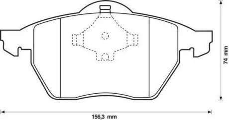 Гальмівні колодки передні AUDI A3 VW GOLF/PASSAT/VENTO SEAT TOLEDO SKODA OCTAVIA Jurid 571935J