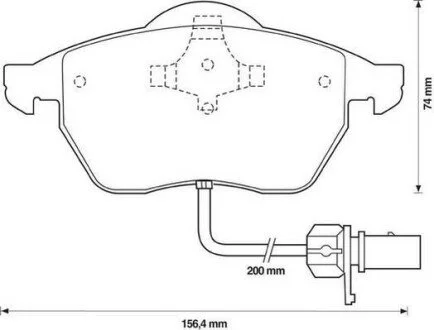 Гальмівні колодки Audi A 4 / A6 / VW Passat Jurid 571982J