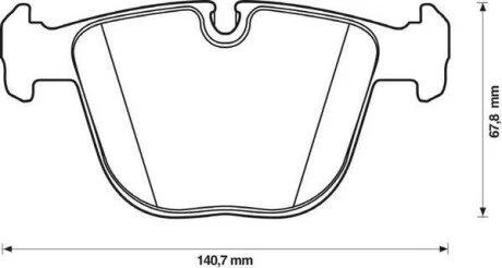 Гальмівні колодки задні BMW 1,3,5,6,7,X5,X6/ Bentley/ ROLLS-ROYCE PHANTOM VII Jurid 571991J