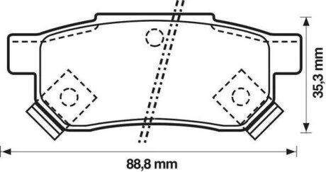 Колодки гальмівні HONDA Civic, Concerto, Prelude ROVER 214, 216, 218, 220, 25, 414, 416, 418, 420, Jurid 572136J