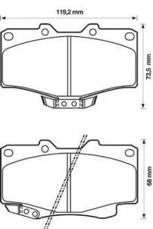 Тормозные колодки TOYOTA 4Runner, Hi-Lux, Land Cruiser VOLKSWAGEN Taro Jurid 572140J