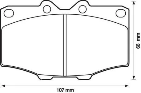 Колодки гальмівні TOYOTA 4Runner, Hi-Lux, Land Cruiser Jurid 572178J