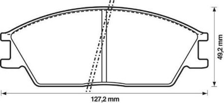 Тормозные колодки передние Honfa Accord II/ Hyundai Accent II, Getz, Stellar, Pony, Excel Jurid 572268J