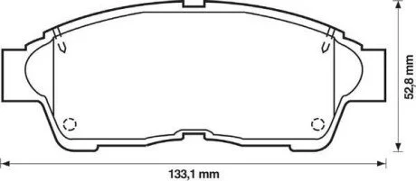 Гальмівні колодки передні Toyota Camry, Carina, Corolla, Picnic, RAV4 Jurid 572333J