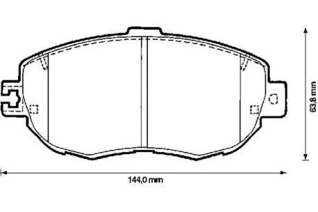 Тормозные колодки передние LEXUS GS, IS, SC/ TOYOTA SUPRA,ALTEZZA,ARISTO,CHASER,CRESTA,CROWN,MARK II Jurid 572380J