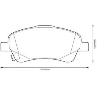 Тормозные колодки передние Toyota Avensis, Corolla Verso Jurid 572485J (фото 1)