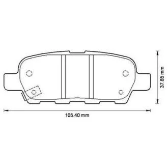 Гальмівні колодки задні Infinity/ Suzuki/ Nissan Qashqai, X-Trail, Juke, Leaf, Murano, Tiida, Teana Jurid 572501J