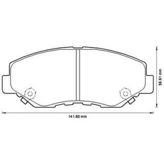 Колодки гальмівні Honda CR-V Jurid 572504J (фото 1)