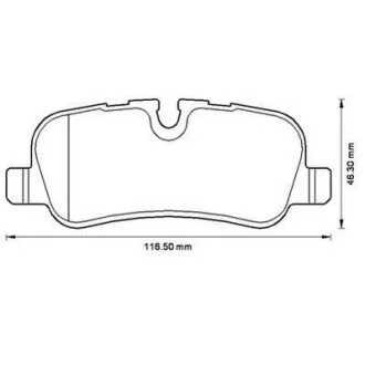Тормозные колодки задние LAND ROVER DISCOVERY/RANGE ROVER Jurid 572522J