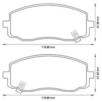 Тормозные колодки KIA Picanto Jurid 572526J (фото 1)