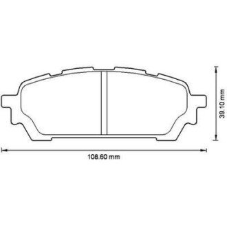 Тормозные колодки задние SUBARU FORESTER/IMPREZA Jurid 572529J (фото 1)