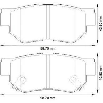 Колодки гальмівні HYUNDAI Santa Fe, Sonata, Trajet, XG Jurid 572557J (фото 1)
