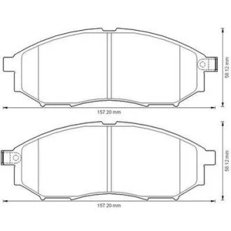 Тормозные колодки передние RENAULT KOLEOS NISSAN MURANO/NP300 NAVARA/PATHFINDER/QASHQAI INFINITI Jurid 572575J