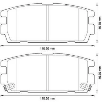 Тормозные колодки Hyundai Terracan Jurid 572581J