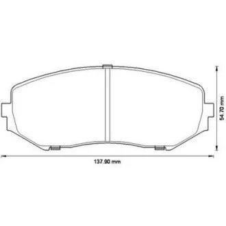 Тормозные колодки передние Suzuki Grand Vitara I, II Jurid 572584J (фото 1)