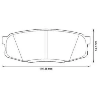 Гальмівні колодки задні Toyota Land Cruiser 200, Sequoia, Tundra / Lexus LX Jurid 572597J (фото 1)