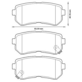 Тормозные колодки задние Hyuidai i20, i30, ix20, ix35, Tucson / Kia Sportage II, III Jurid 572604J