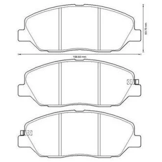Гальмівні колодки передні Hyundai Genesis, Santa Fe/ Kia Sorento/ SsangYong Korando Actyon Jurid 572607J (фото 1)