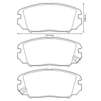 Гальмівні колодки передні HYUNDAI GRANDEUR/SONATA/TUCSON KIA OPIRUS Jurid 572616J (фото 1)