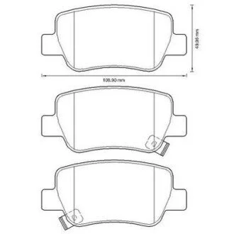Тормозные колодки задние TOYOTA AVENSIS Jurid 572627J (фото 1)