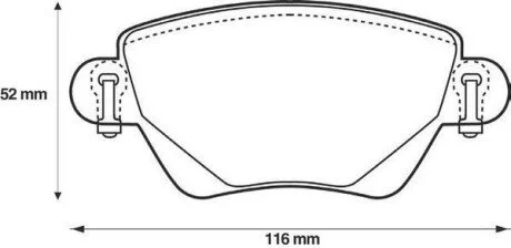 Тормозные колодки FORD Mondeo JAGUAR X-Type Jurid 573012J