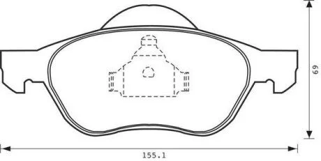 Тормозные колодки передние Renault Laguna II, Scenic I (2001->) Jurid 573017J