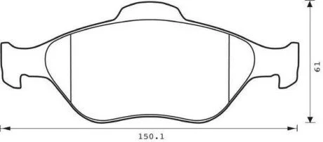 Гальмівні колодки передні FORD FIESTA/FUSION/KA/PUMA MAZDA 121/2 Jurid 573041J (фото 1)
