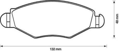 Гальмівні колодки передні PEUGEOT 206/306 CITROËN XSARA Jurid 573051J