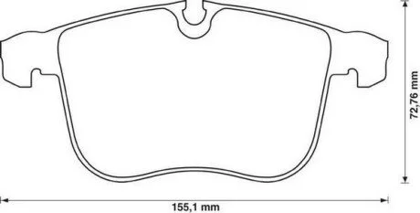 Тормозные колодки OPEL Vectra C 3.0 CDTI 3.2 GTS - SAAB 9-3 2.0T Jurid 573090J