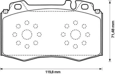 Тормозные колодки передние MERCEDES-BENZ C/CLK/CLS/E/S/SL/SLK Jurid 573092J