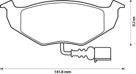 Тормозные колодки SKODA Fabia, VOLKSWAGEN Polo (III) Jurid 573111J (фото 1)