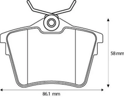 Гальмівні колодки задні PEUGEOT 407/607 CITROËN C5 Jurid 573133J