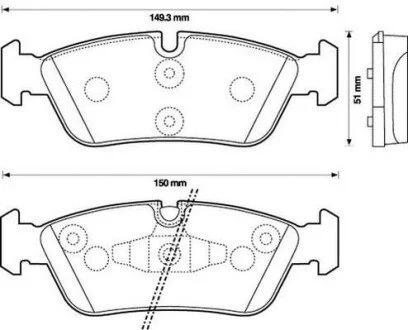 Гальмівні колодки передні BMW 1 / 3 Jurid 573138J