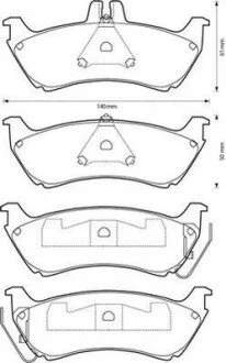 Тормозные колодки задние MERCEDES-BENZ M-CLASS ML Jurid 573148J