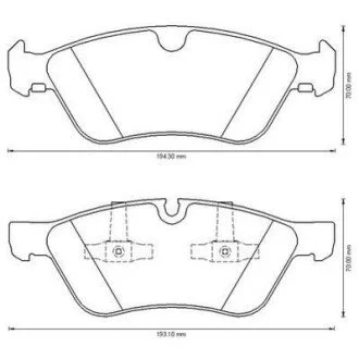 Тормозные колодки передние Mercedes E / GL / M / R Jurid 573175J