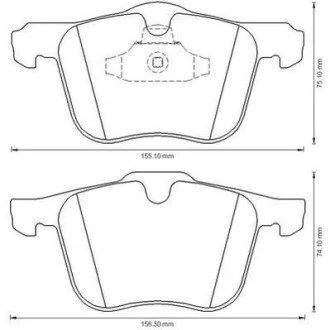 Тормозные колодки передние Ford Galaxy /S-Max Volvo S60 /S80 / V60 / V70 /XC70 Jurid 573179J