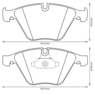 Тормозные колодки передние BMW 3 /X1 Jurid 573181J