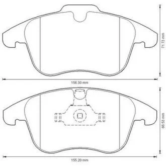 Тормозные колодки задние Ford Galaxy / Mondeo Land Rover Discovery / Freelander /Evoque Volvo S60 S80 Jurid 573201J