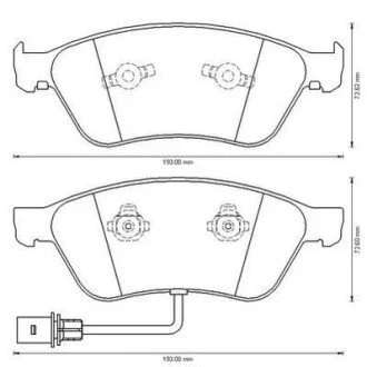 Гальмівні колодки передні Audi A6 / A8 Jurid 573207J
