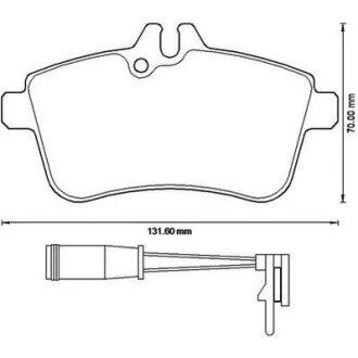 Тормозные колодки передние Mercedes A / B Jurid 573230J