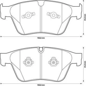 Колодки гальмівні Mercedes M (W164) ML 63 AMG / R (W251) Class R63 AMG 01/06-> Jurid 573233J