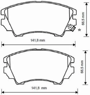 Гальмівні колодки передні Opel Astra / Insignia / CHEVROLET MALIBU /Camaro Jurid 573270J