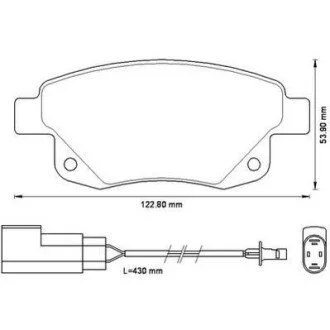 Тормозные колодки Transit 2.2TDCi, 2.3 16V, 2.4 TDCi 07/06-> Jurid 573277J