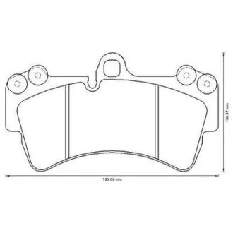 Гальмівні колодки передні Porsche Cayenne / Volkswagen Touareg / Audi Q7 (2002->) Jurid 573282J