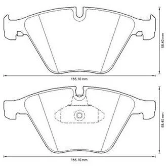 Колодки гальмівні BMW 5 (F10)/ 7 (F01, F02)/ 7 (F07) 10/08-> FMSI: 8706-D1505 WVA 24688 Jurid 573305J