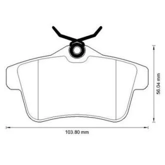 Гальмівні колодки задні Citroen C4 / Peugeot 3008 / 5008 Jurid 573315J