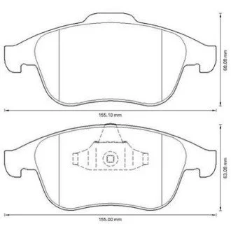 Гальмівні колодки передні Renault Scenic / Megane / Laguna /Fluence Jurid 573316J