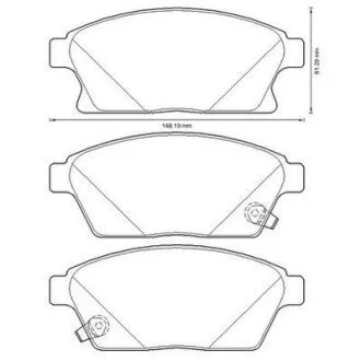 Гальмівні колодки передні Opel Astra /Mokka / CHEVROLET VOLT / Cruze Jurid 573325J