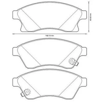Тормозные колодки передние Opel Astra / CHEVROLET CRUZE / Aveo Jurid 573332J (фото 1)